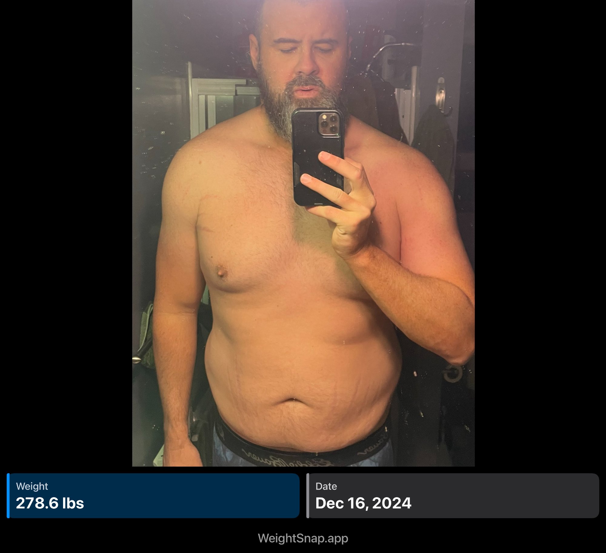 Before - Dec 16 2024 - 278.6 lbs