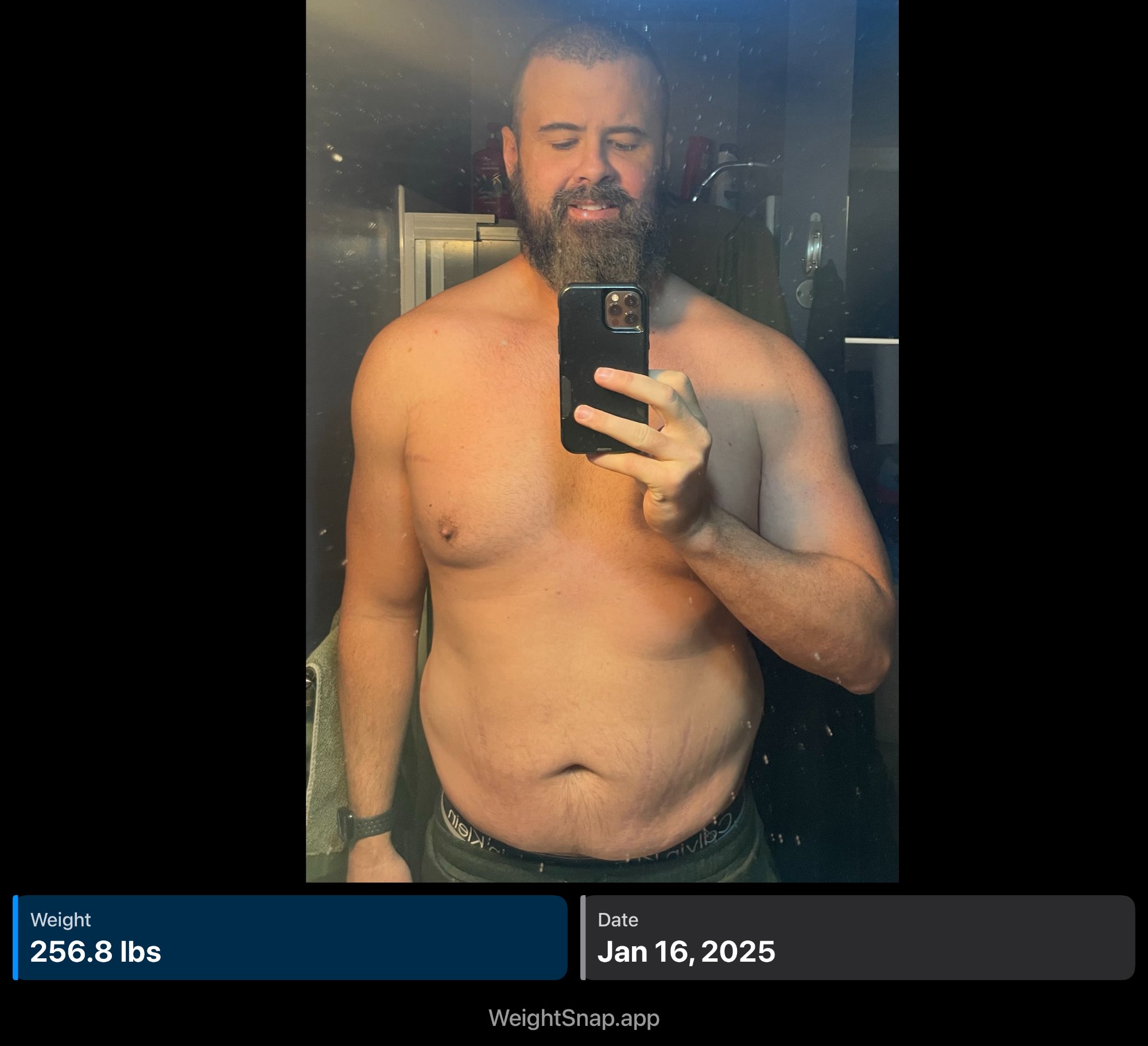 After - Jan 16 2025 - 256.8 lbs